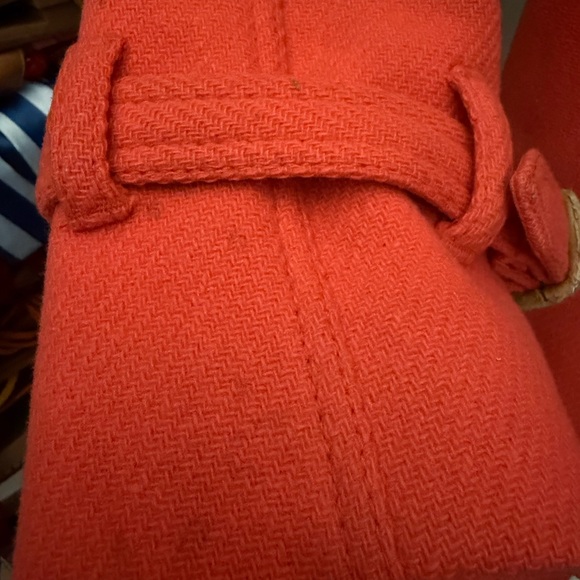 J. Crew Stadium Cloth by Nello Gori Wool blend Orange Double Breasted Coat - Picture 7 of 10